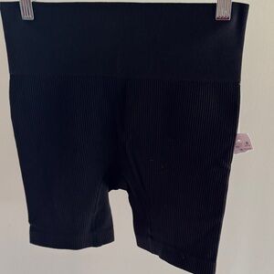 Black Ribbed Women's Shorts